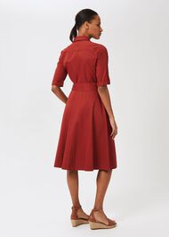 Tyra Fit And Flare Dress, Rust, hi-res