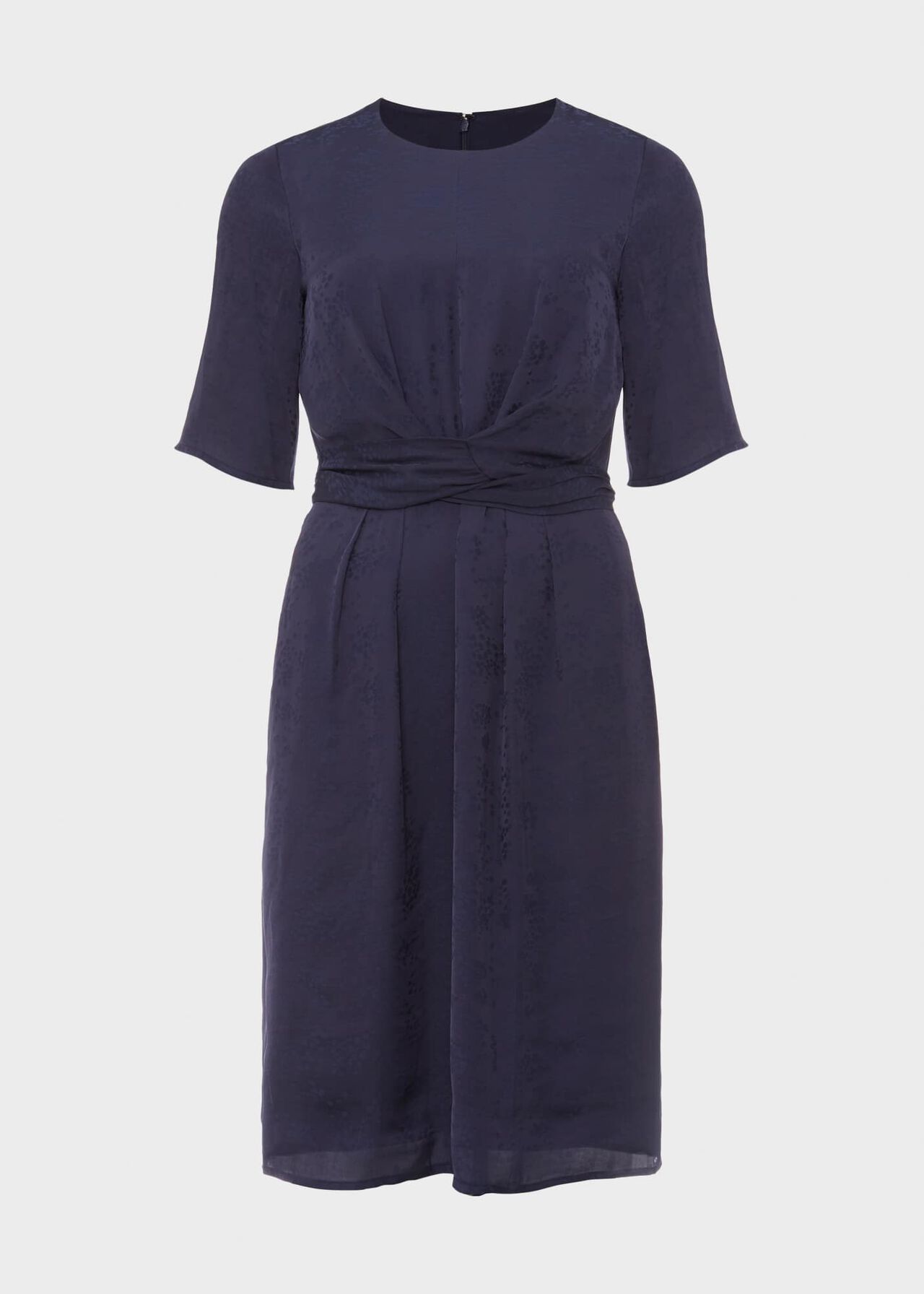 Anya Jacquard Dress, Light Navy, hi-res