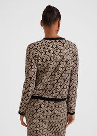 Perrie Knitted Jacket, Black Camel, hi-res