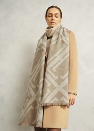 Delaney Wool Scarf, Camel Cream, hi-res