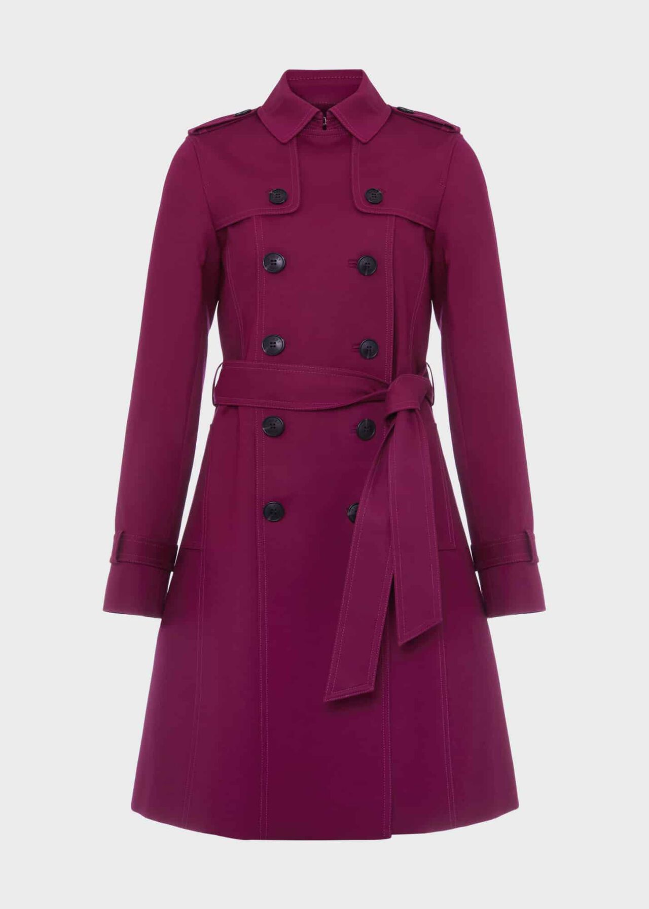 Saskia Shower Resistant Trench Coat, Warm Plum, hi-res