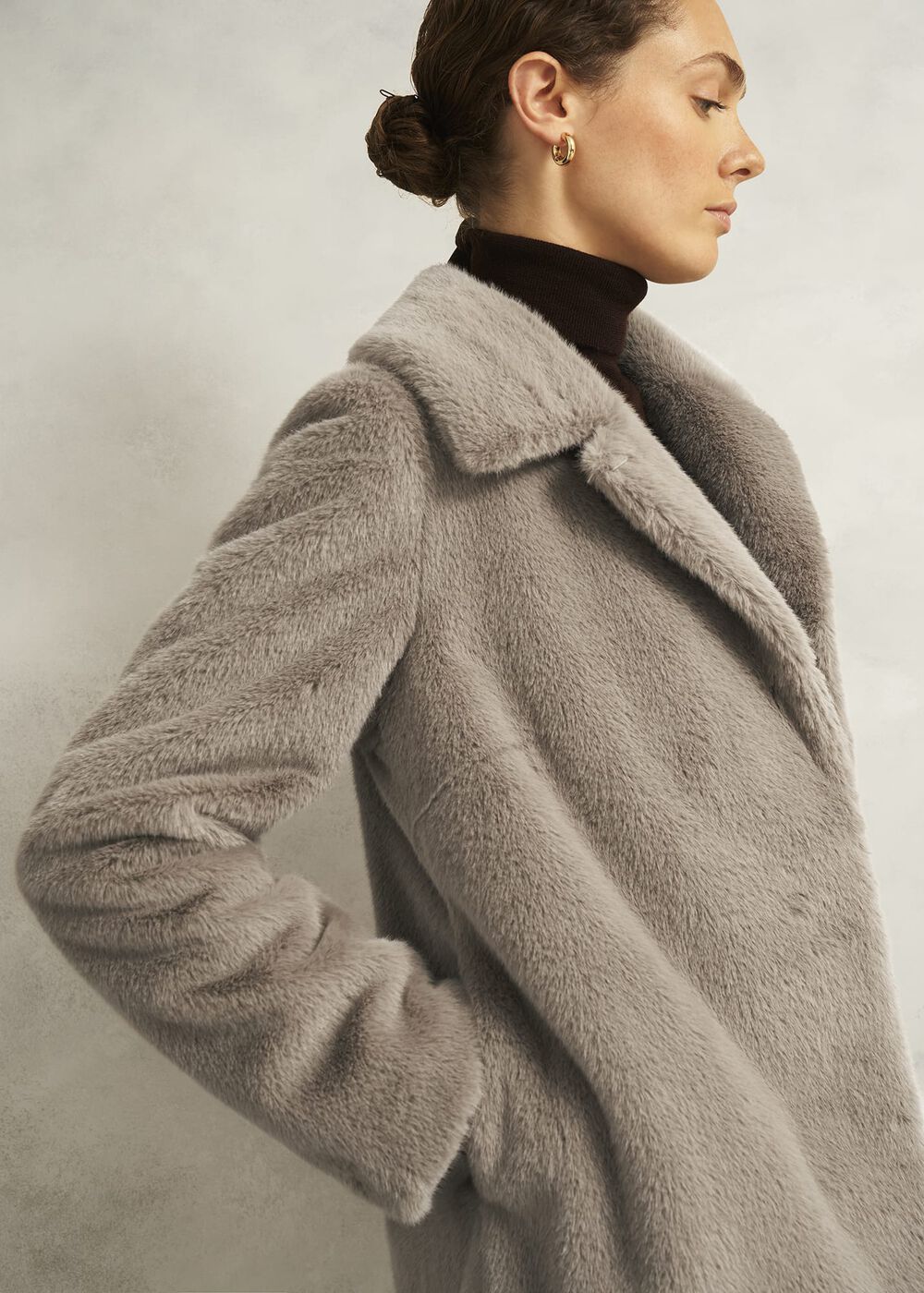 Dania Faux Fur Coat, Mink, hi-res