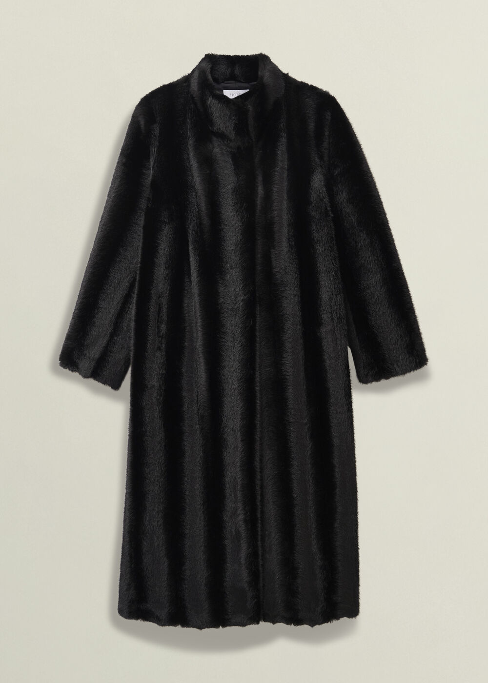 Misha Faux Fur Maxi Coat, Black, hi-res