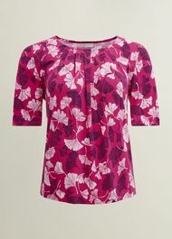 Jacqueline Printed Top, Pink Multi, hi-res