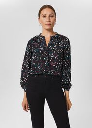 Alycia Star Blouse, Black Multi, hi-res