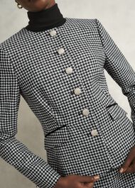 Dolly Wool Jacket, Black White, hi-res