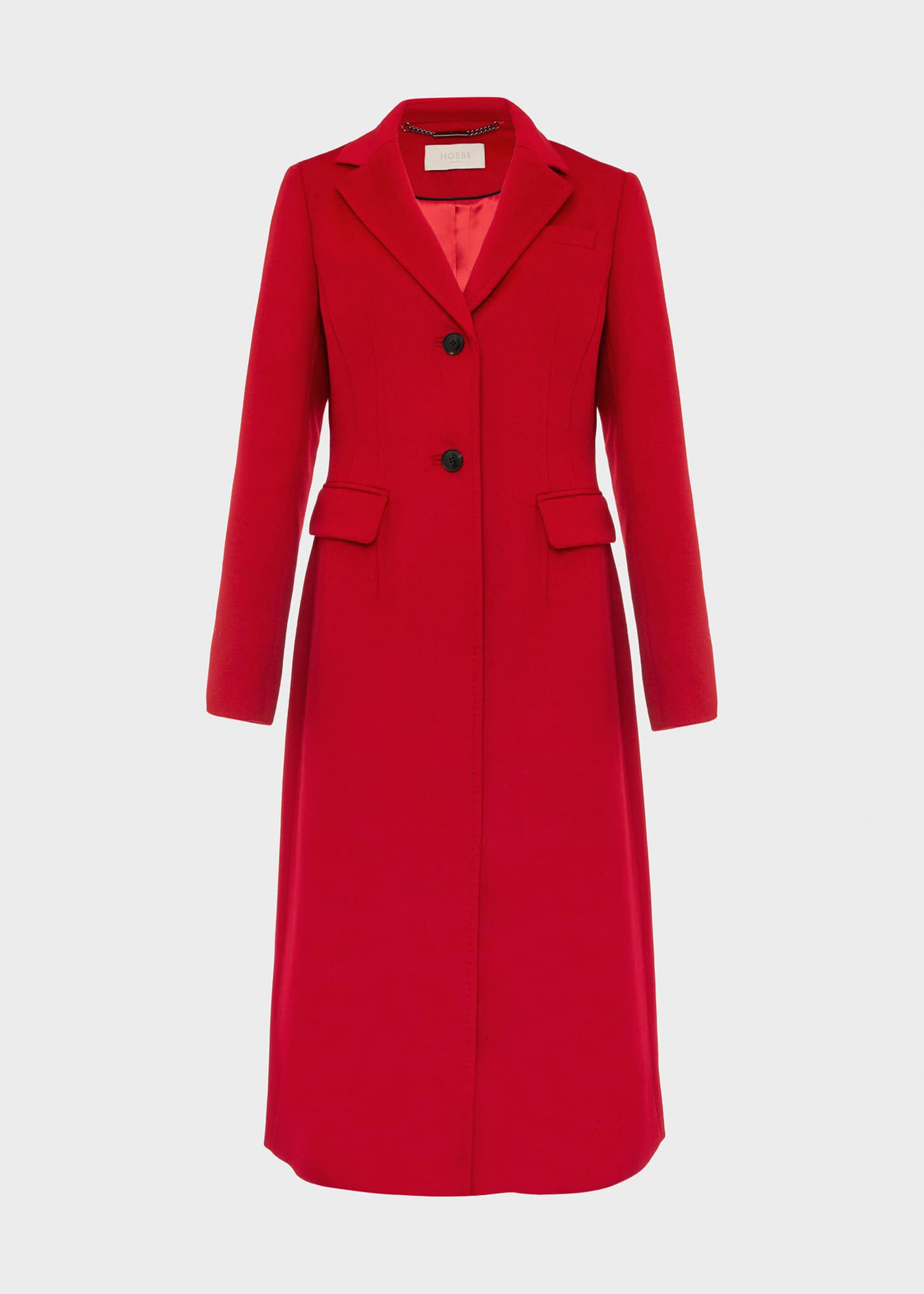 hobbs black wool coat