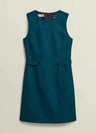 Petite Sariah Wool Dress, Green Multi, hi-res
