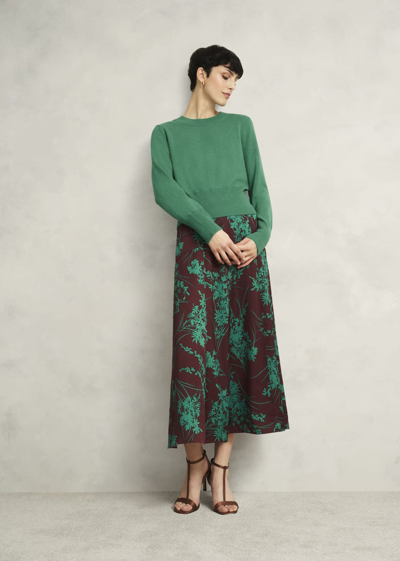 Grasmere Skirt, Brown Green, hi-res