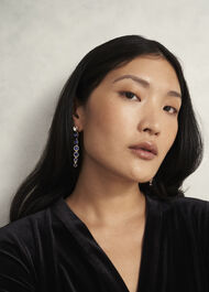 Amica Earrings, Navy Gold, hi-res