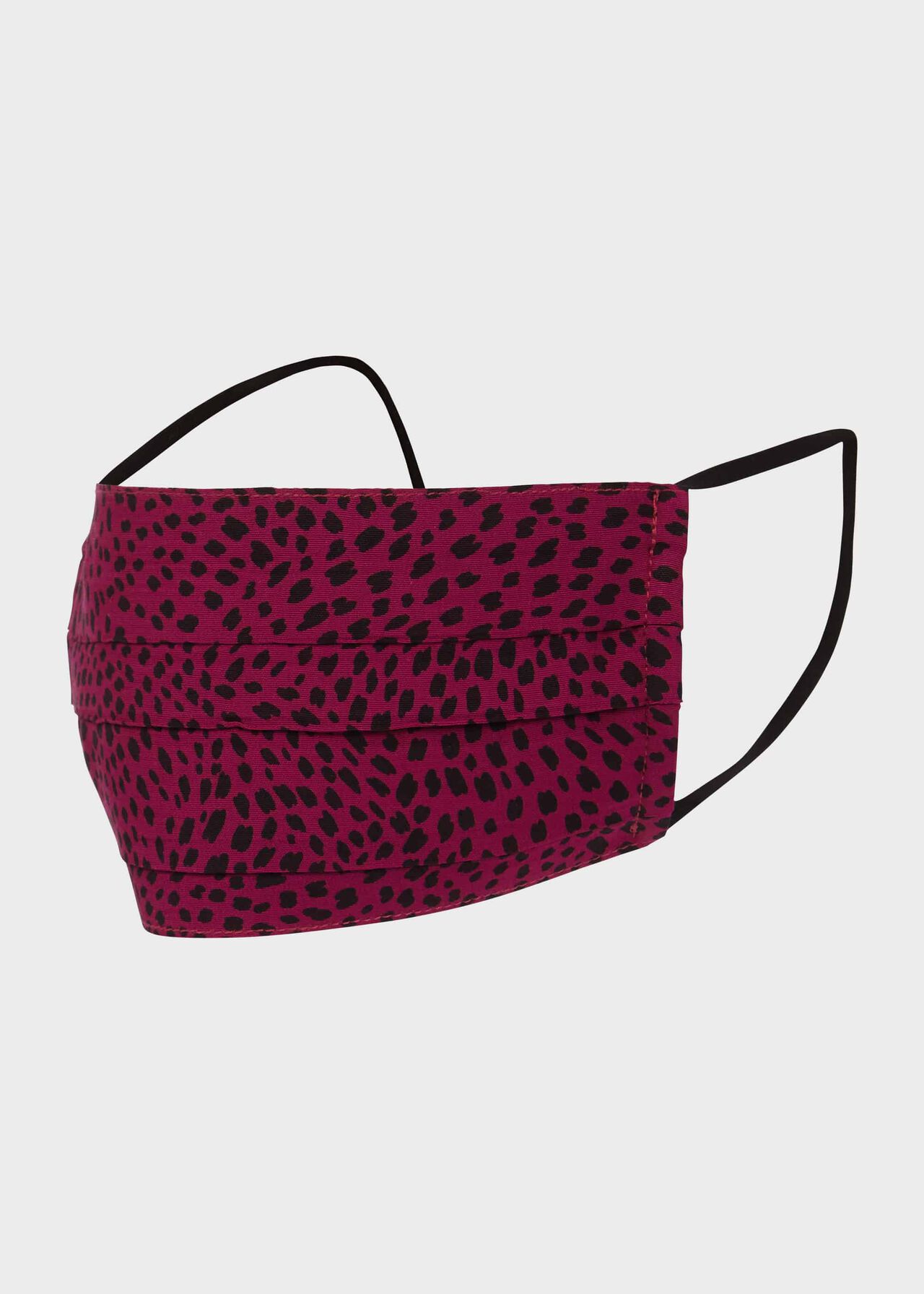 Pack Of Two Reusable Face Masks Non-Medical, Leopard Fuschia, hi-res