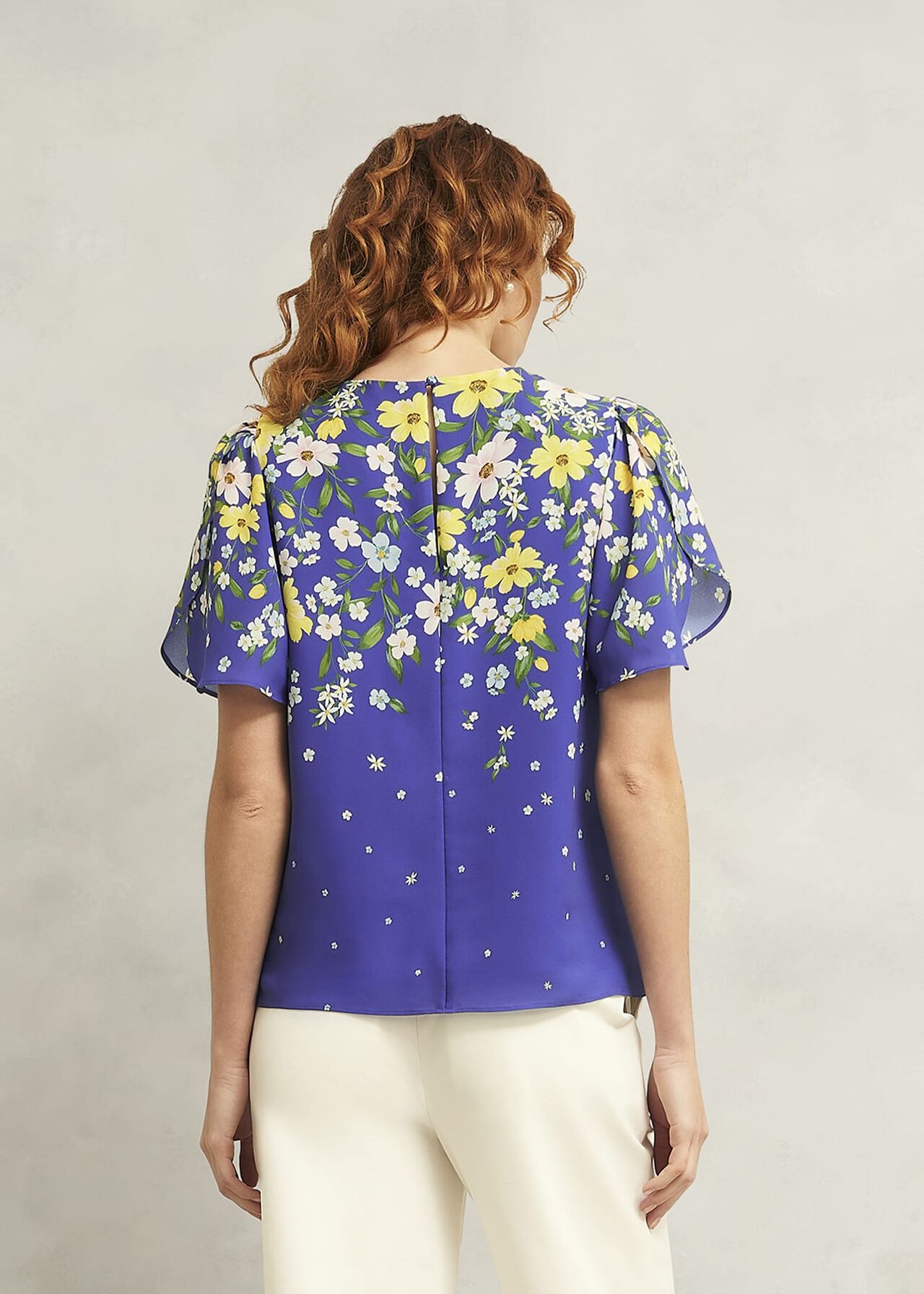 Verena Floral Top, Blue Multi, hi-res