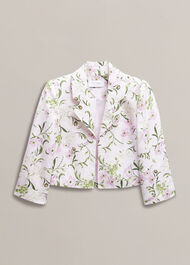 Lana Floral Jacquard Jacket, Pale Pink Multi, hi-res