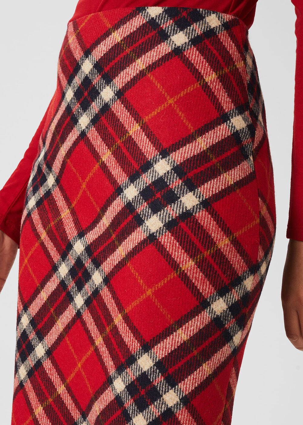 Sariah Pencil Skirt, Red Multi, hi-res