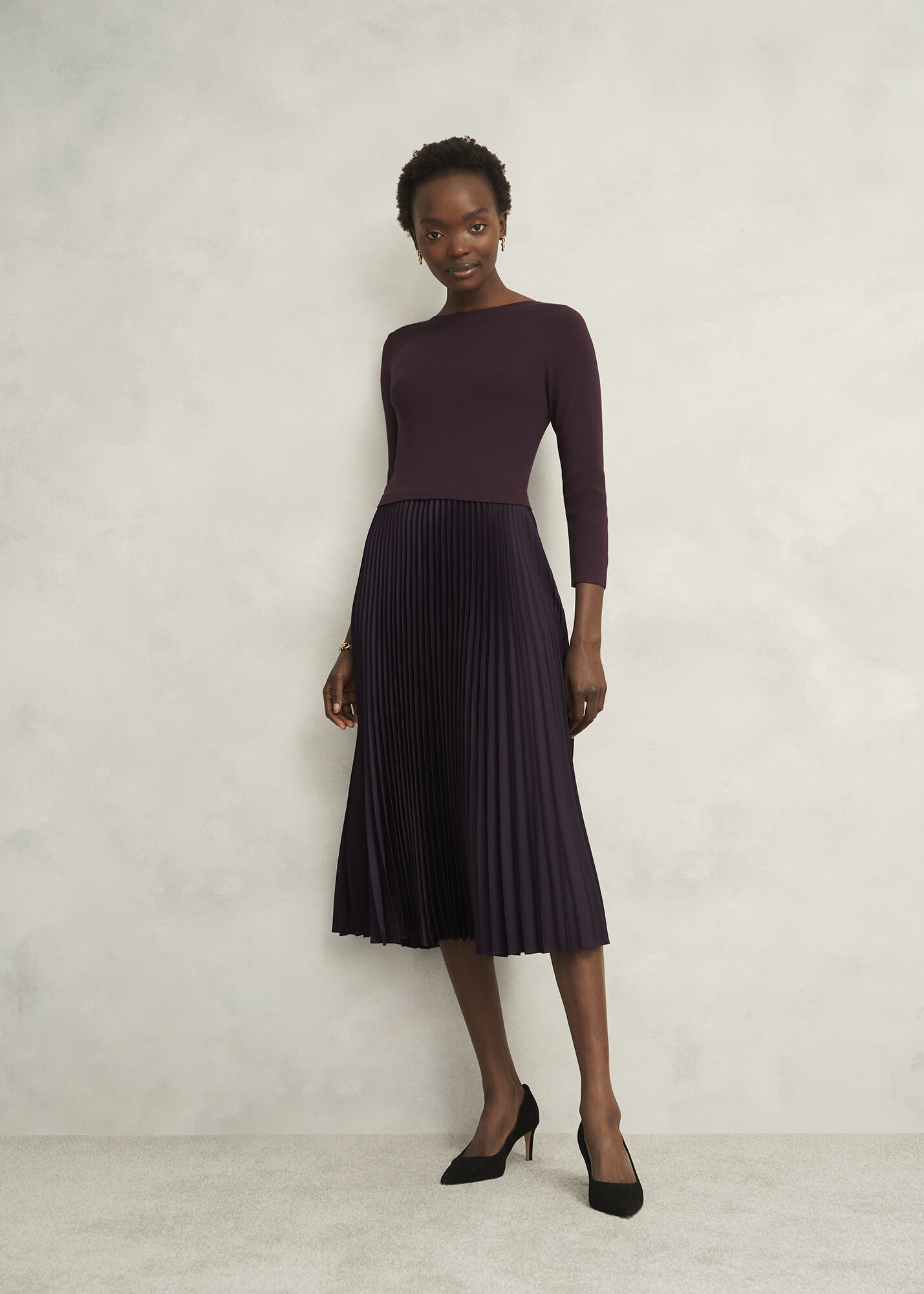 Sleeve Maxi Dress Navy Pleated Dress With Sleeves Petite Lucinda