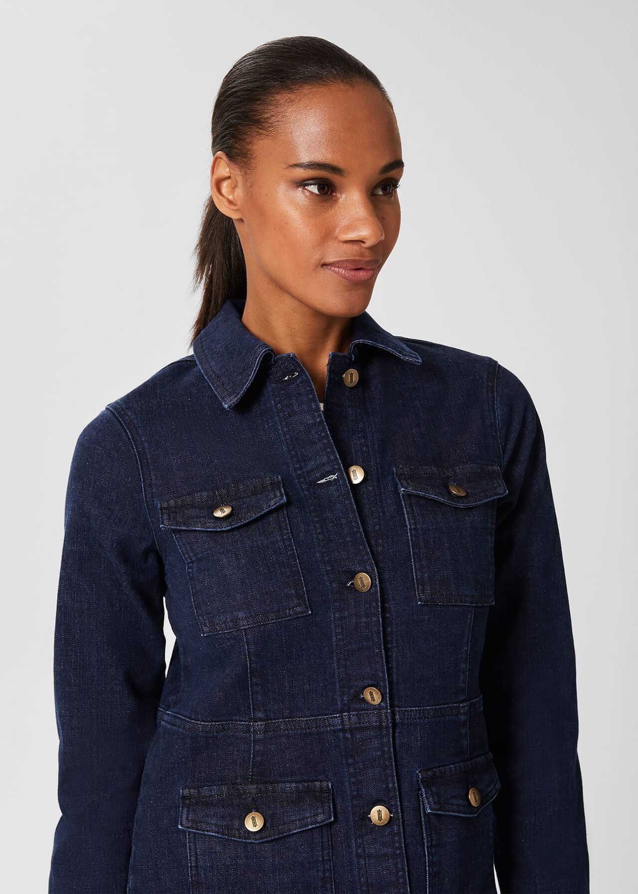 Iona Denim Jacket, Indigo, hi-res