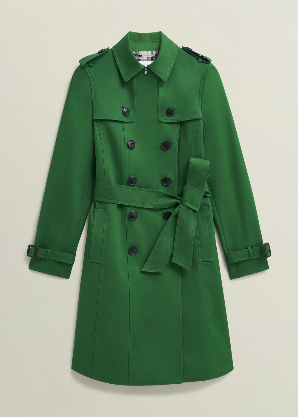 Petite Skylar Shower Resistant Trench Coat, Verdant Green, hi-res