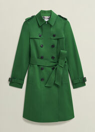 Petite Skylar Shower Resistant Trench Coat, Verdant Green, hi-res