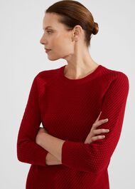 Lucie Cotton Jumper, True Red, hi-res