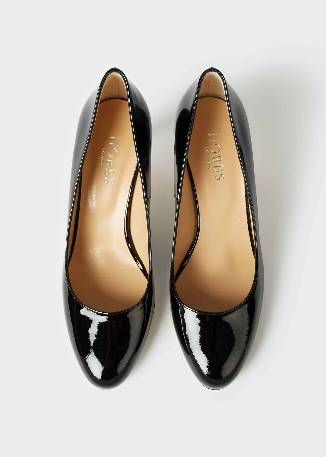 Emma Patent Stiletto Court Shoes, Black, hi-res