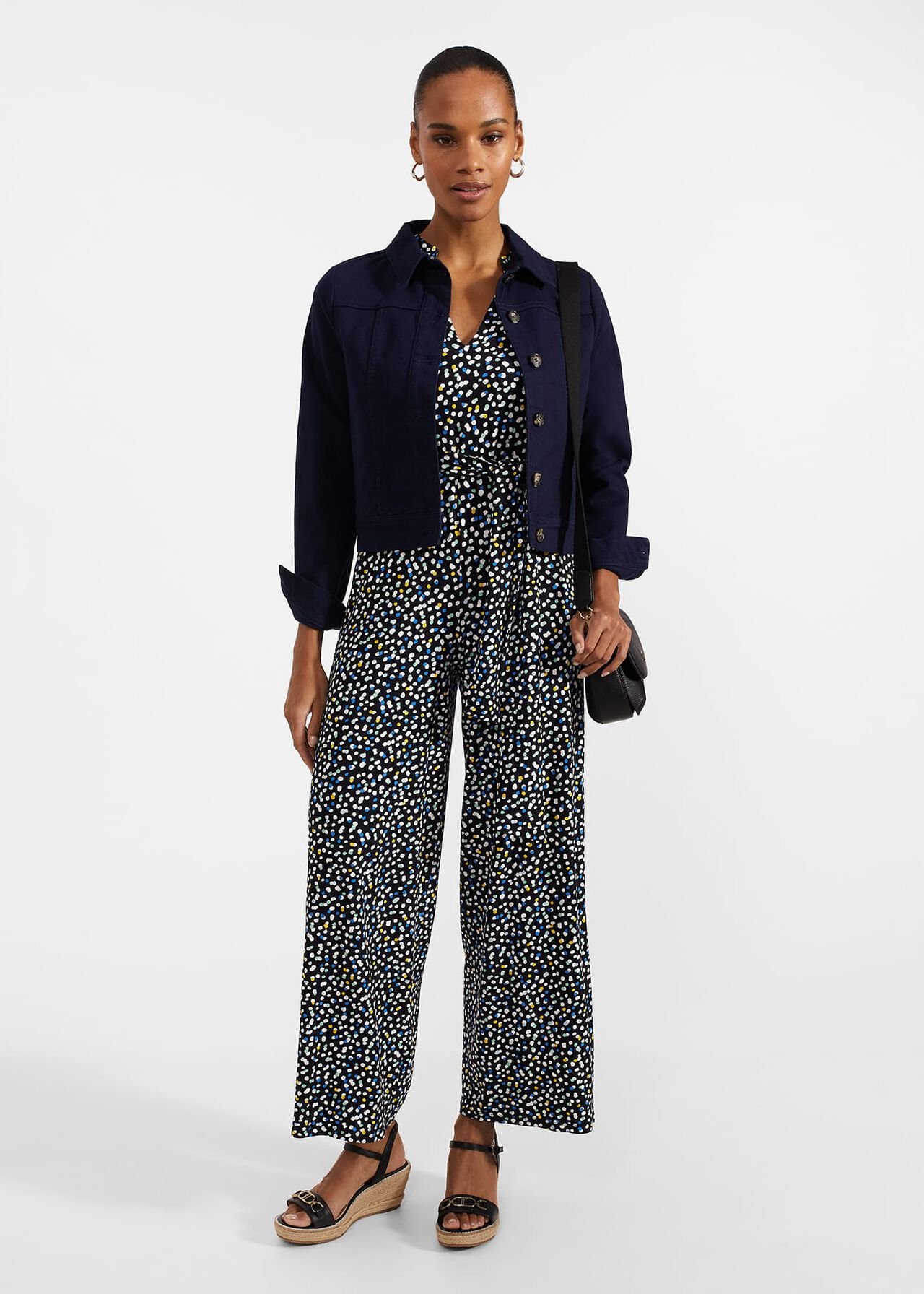 Eden Jersey Jumpsuit, Navy Multi, hi-res