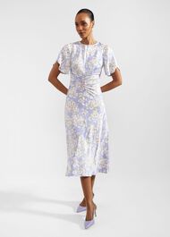 Vita Floral Midi Dress, Blue Multi, hi-res