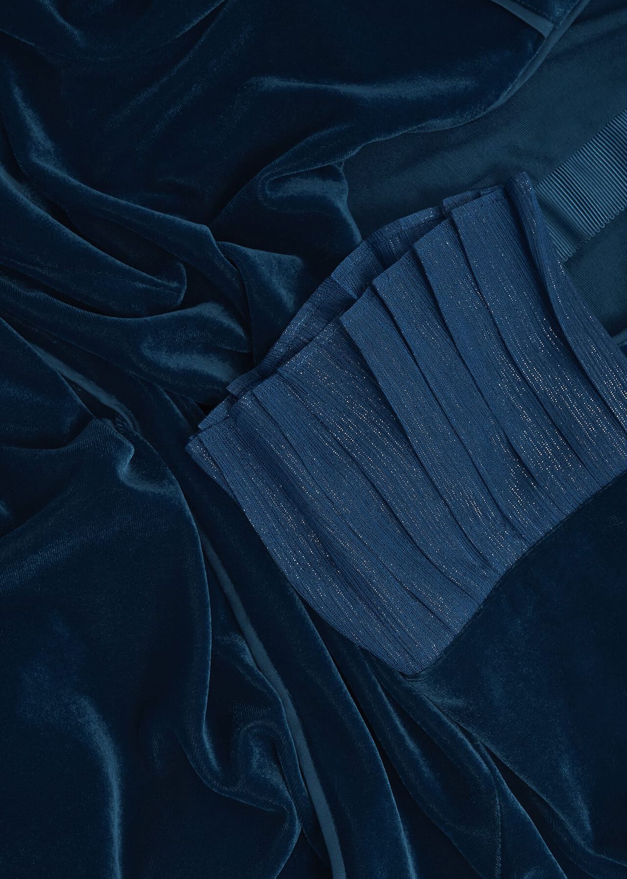 Mary Velvet Dress, Riverside Blue, hi-res