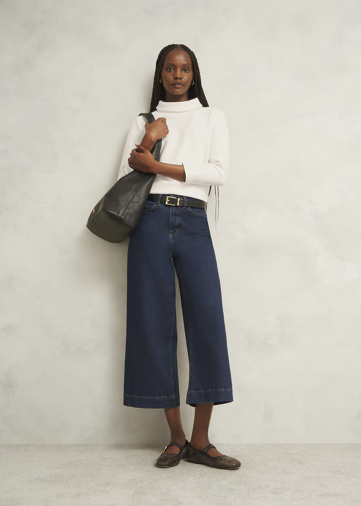 Ivory Tali 3/4 Sleeve Textured Top | Hobbs UK |