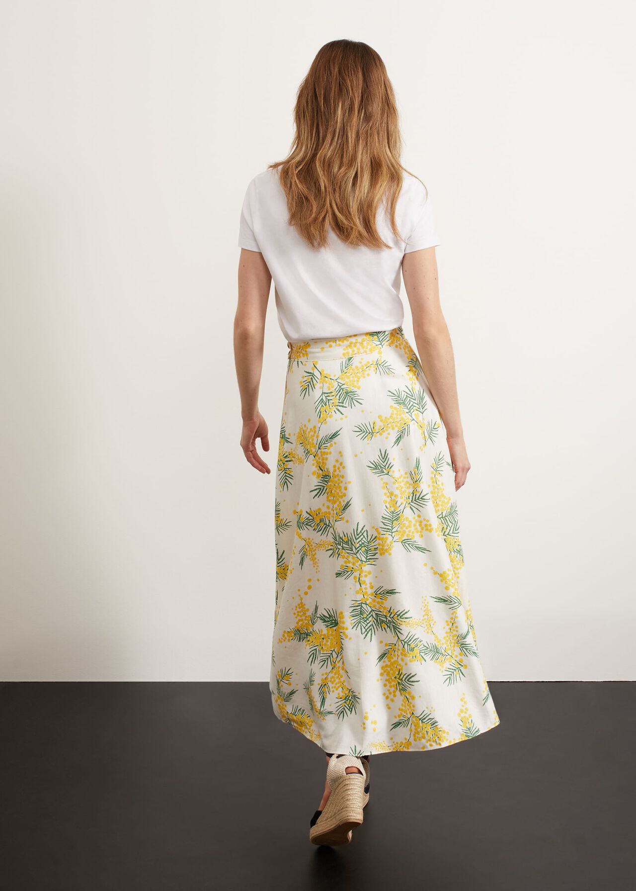 Foxcote Floral Skirt, Ivory Multi, hi-res