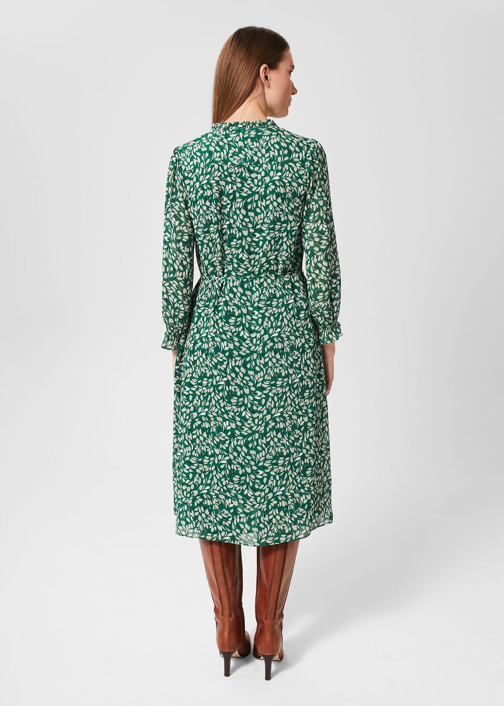 Petite Flora Dress, Green Multi, hi-res