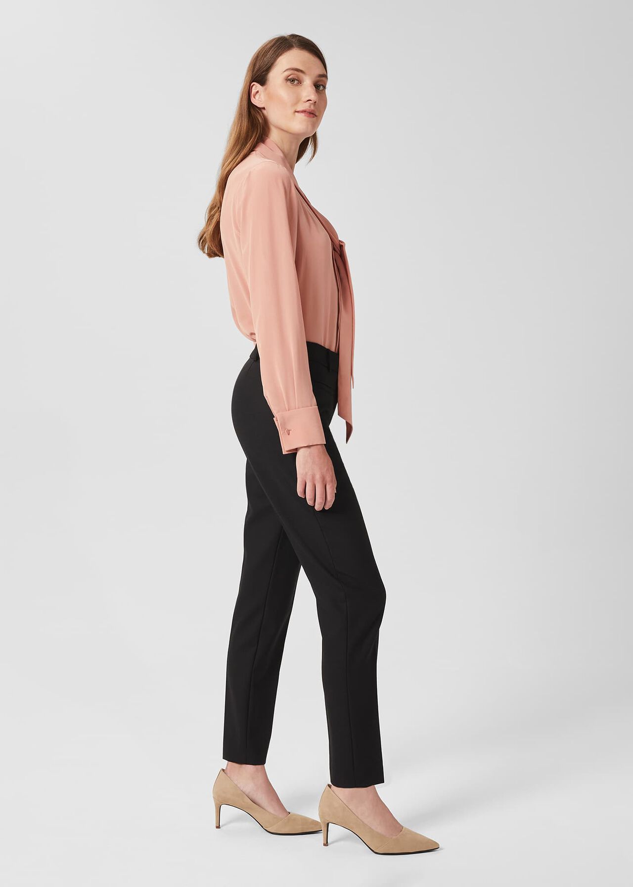 Laurel Tapered Pants, Black, hi-res