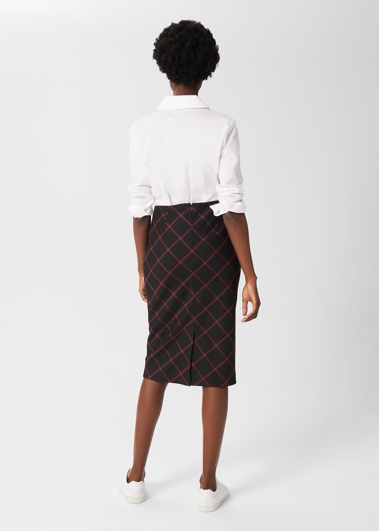 Eliza Pencil Skirt, Black Raspberry, hi-res