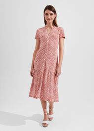 Petite Jacinta Dress, Apricot Ivory, hi-res