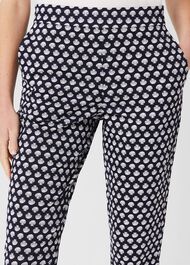 Florence Slim Leg Capri, Navy White, hi-res