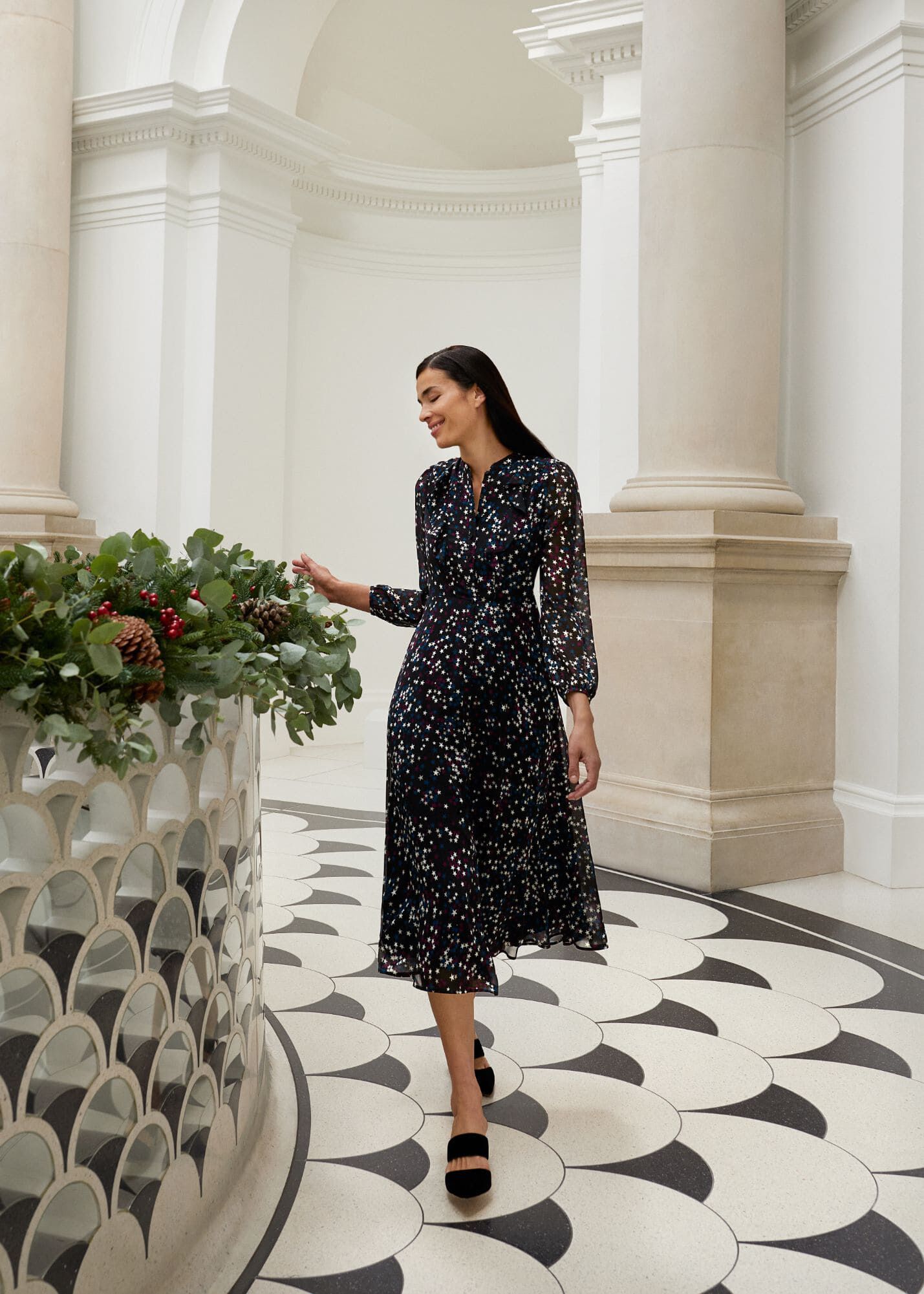 Hobbs fit and flare dress clearance