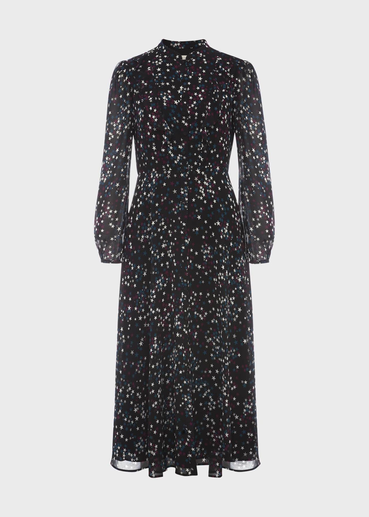 Erin Star Fit And Flare Dress, Black Multi, hi-res