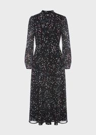 Erin Star Fit And Flare Dress, Black Multi, hi-res