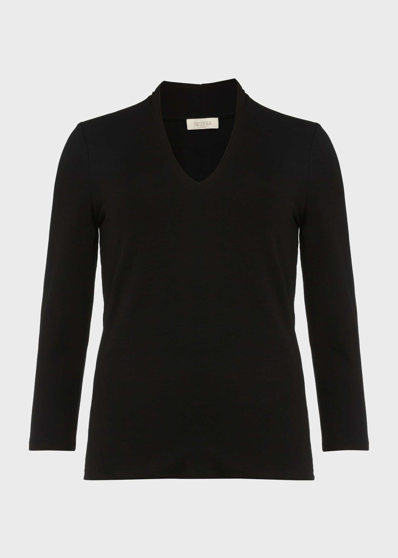 Aimee Double Fronted Top, Black, hi-res