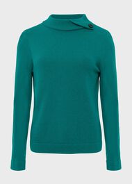 Talia Wool Cashmere Sweater, Ocean Green, hi-res