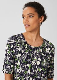 Viola Printed Top, Navy Multi, hi-res