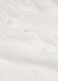 Amani Cotton Embroidery Dress, White, hi-res