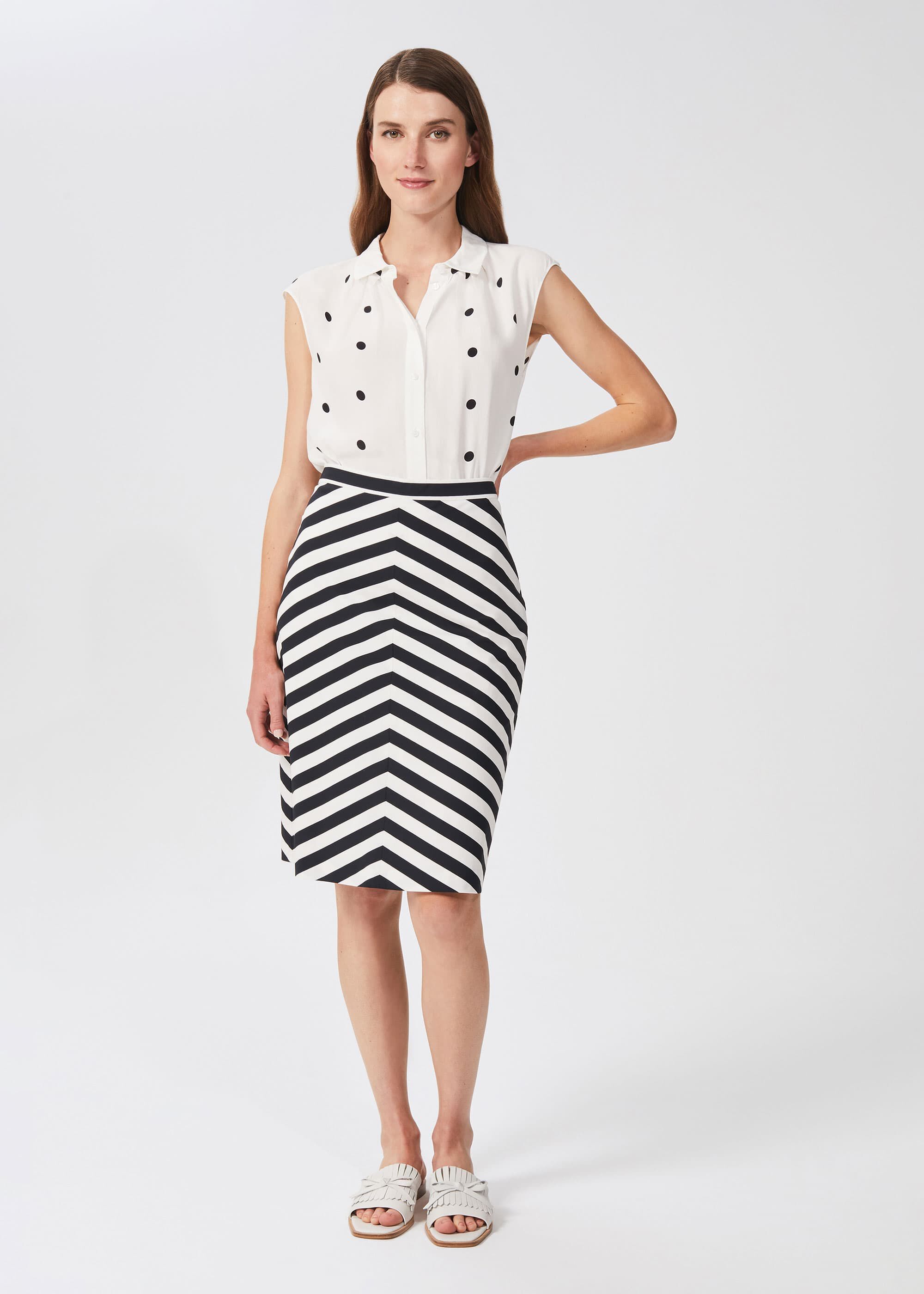 Striped a line skirt clearance