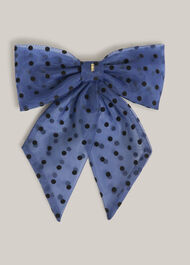 Bhavina Bow Clip, Midnight Navy, hi-res