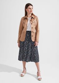 Anika Midi Skirt, Navy Multi, hi-res