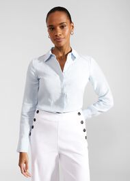 Victoria Linen Shirt, Pale Blue, hi-res