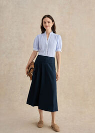 Naima Blouse, Blue Ivory, hi-res