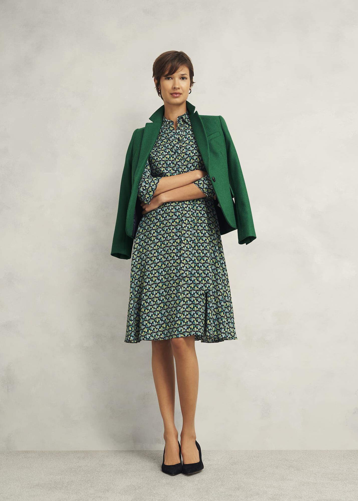 【Hobbs London】UK発 Blake ウール ジャケット Agate Green 緑 Blake Wool Jacket | Hobbs US |