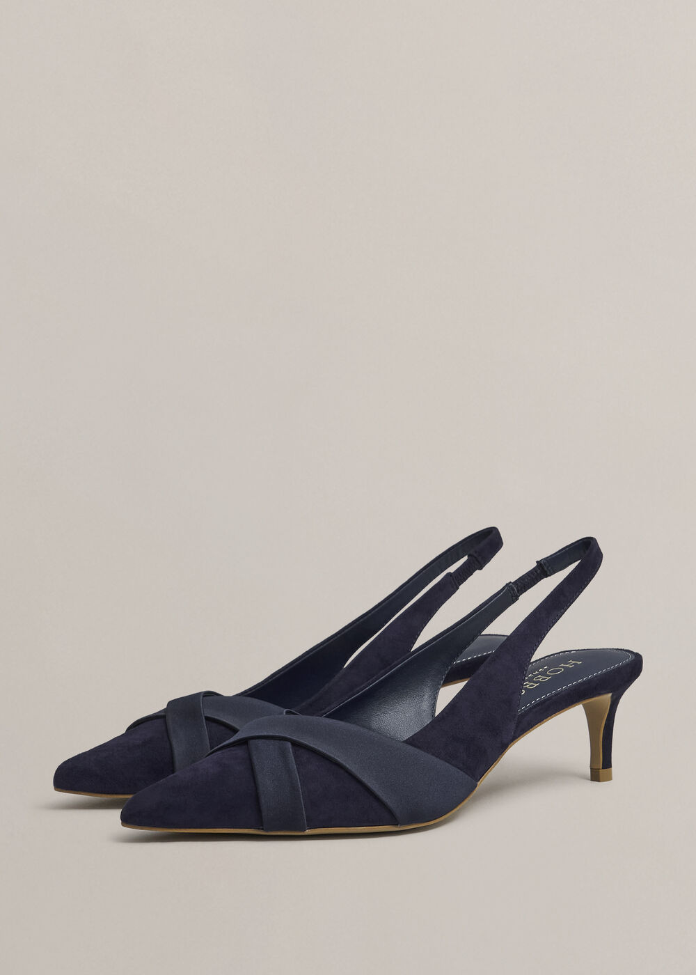 Renee Suede Slingbacks, Midnight Navy, hi-res