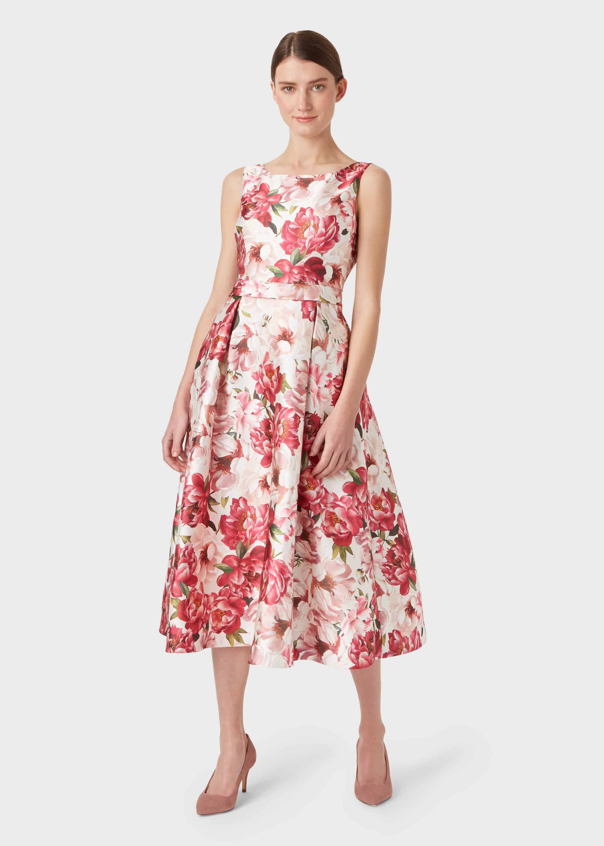 hobbs pink floral dress