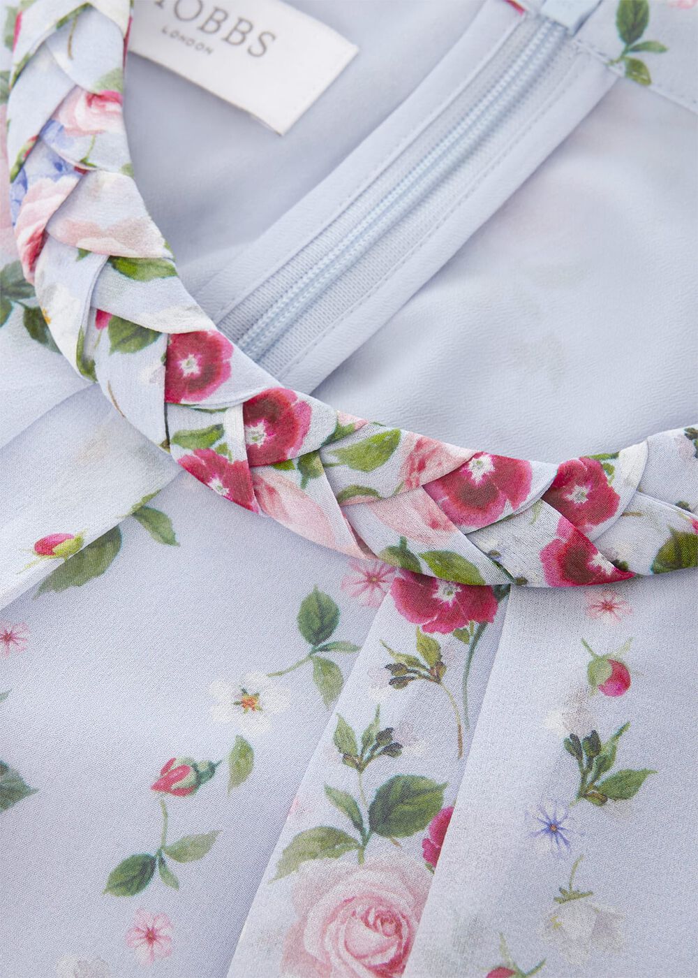 Rosabelle Silk Floral Dress, Blue Multi, hi-res